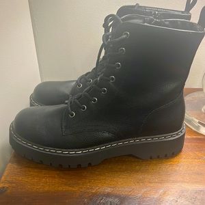 Lace up combat boots